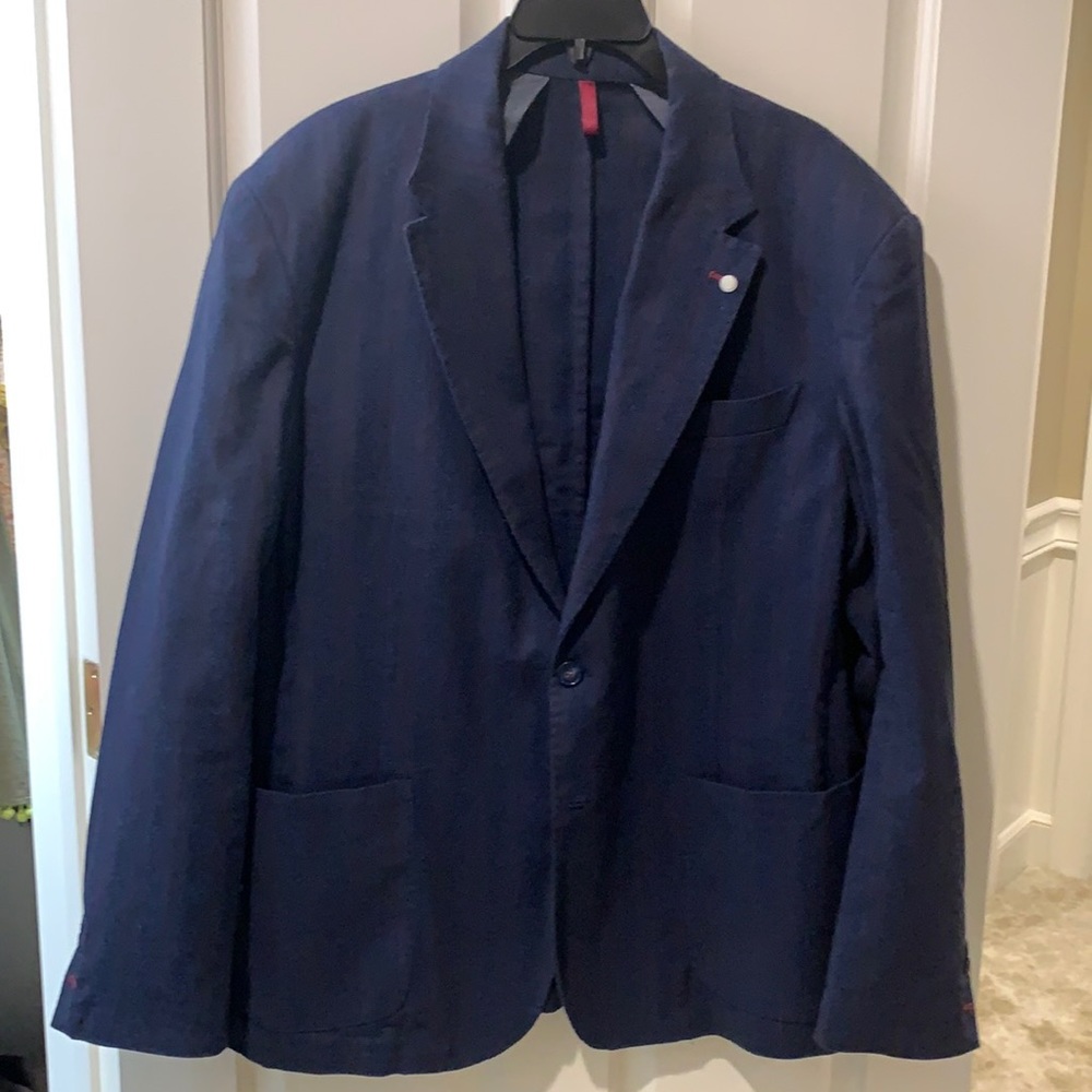 Men’s Italian made sport coat. Guessing size 58 usa. Navy.